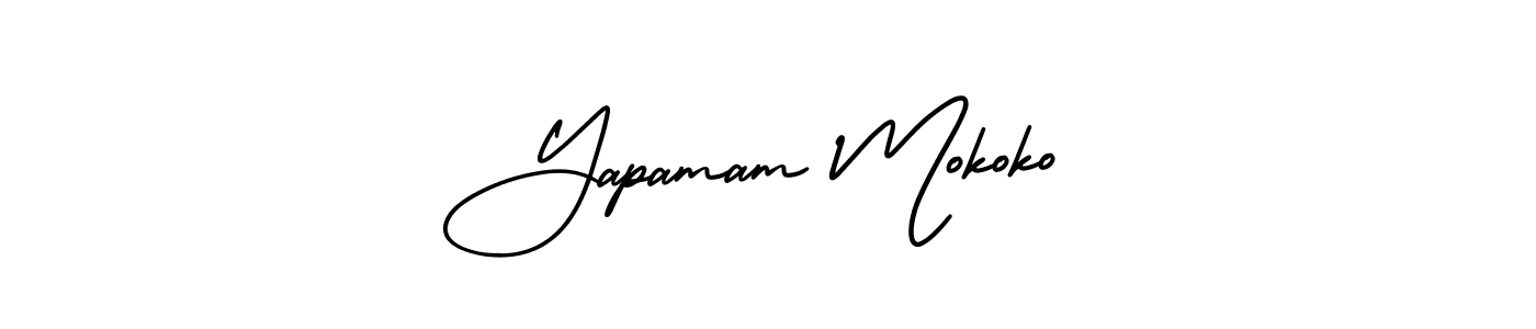 Make a short Yapamam Mokoko signature style. Manage your documents anywhere anytime using AmerikaSignatureDemo-Regular. Create and add eSignatures, submit forms, share and send files easily. Yapamam Mokoko signature style 3 images and pictures png