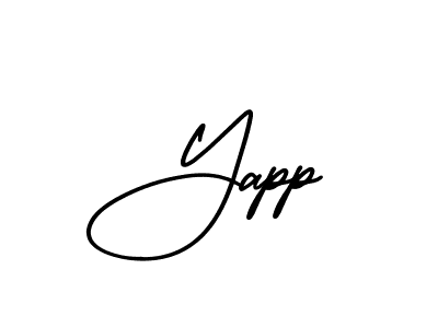 AmerikaSignatureDemo-Regular is a professional signature style that is perfect for those who want to add a touch of class to their signature. It is also a great choice for those who want to make their signature more unique. Get Yapp name to fancy signature for free. Yapp signature style 3 images and pictures png