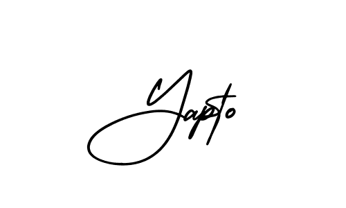 You should practise on your own different ways (AmerikaSignatureDemo-Regular) to write your name (Yapto) in signature. don't let someone else do it for you. Yapto signature style 3 images and pictures png