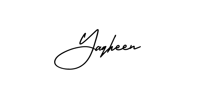 This is the best signature style for the Yaqheen name. Also you like these signature font (AmerikaSignatureDemo-Regular). Mix name signature. Yaqheen signature style 3 images and pictures png