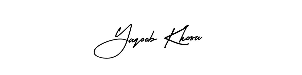 How to Draw Yaqoob Khosa signature style? AmerikaSignatureDemo-Regular is a latest design signature styles for name Yaqoob Khosa. Yaqoob Khosa signature style 3 images and pictures png