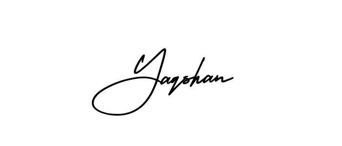 The best way (AmerikaSignatureDemo-Regular) to make a short signature is to pick only two or three words in your name. The name Yaqshan include a total of six letters. For converting this name. Yaqshan signature style 3 images and pictures png