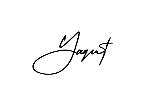 How to make Yaqut name signature. Use AmerikaSignatureDemo-Regular style for creating short signs online. This is the latest handwritten sign. Yaqut signature style 3 images and pictures png