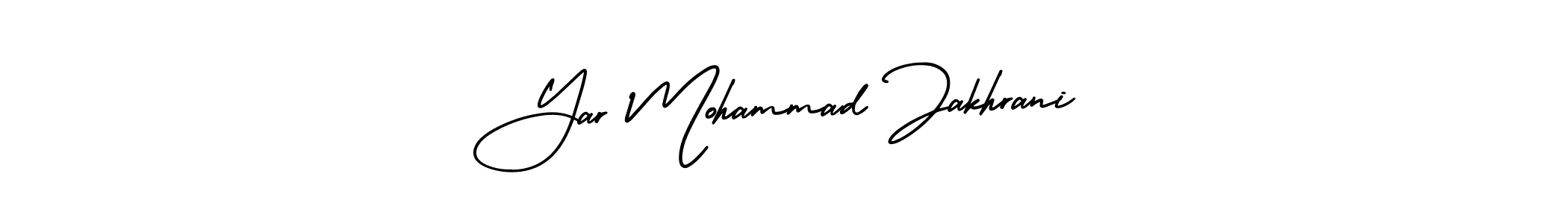 How to Draw Yar Mohammad Jakhrani signature style? AmerikaSignatureDemo-Regular is a latest design signature styles for name Yar Mohammad Jakhrani. Yar Mohammad Jakhrani signature style 3 images and pictures png