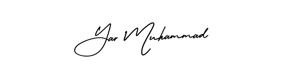 How to make Yar Muhammad signature? AmerikaSignatureDemo-Regular is a professional autograph style. Create handwritten signature for Yar Muhammad name. Yar Muhammad signature style 3 images and pictures png