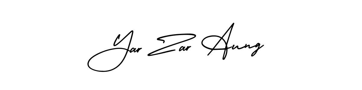 This is the best signature style for the Yar Zar Aung name. Also you like these signature font (AmerikaSignatureDemo-Regular). Mix name signature. Yar Zar Aung signature style 3 images and pictures png