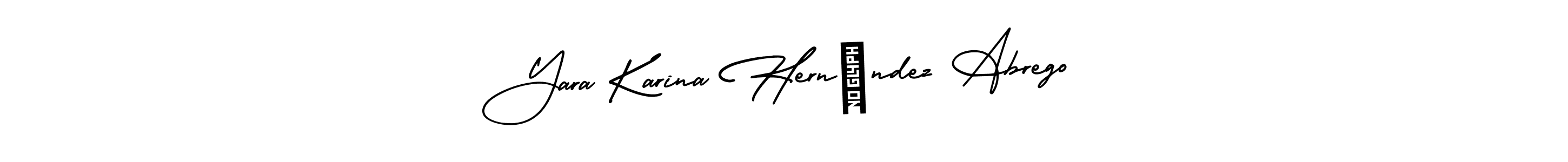 Create a beautiful signature design for name Yara Karina Hernández Abrego. With this signature (AmerikaSignatureDemo-Regular) fonts, you can make a handwritten signature for free. Yara Karina Hernández Abrego signature style 3 images and pictures png