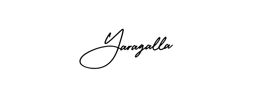 You should practise on your own different ways (AmerikaSignatureDemo-Regular) to write your name (Yaragalla) in signature. don't let someone else do it for you. Yaragalla signature style 3 images and pictures png
