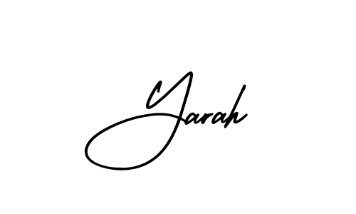 Use a signature maker to create a handwritten signature online. With this signature software, you can design (AmerikaSignatureDemo-Regular) your own signature for name Yarah. Yarah signature style 3 images and pictures png