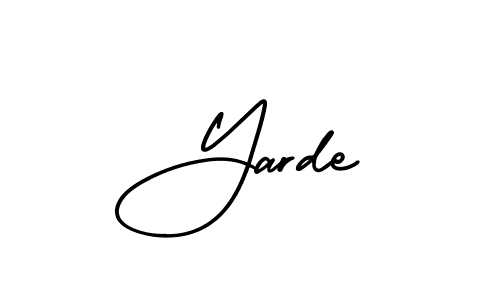 It looks lik you need a new signature style for name Yarde. Design unique handwritten (AmerikaSignatureDemo-Regular) signature with our free signature maker in just a few clicks. Yarde signature style 3 images and pictures png