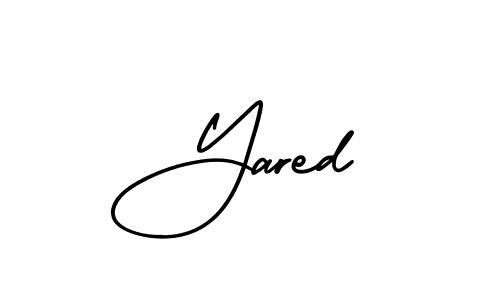 Make a beautiful signature design for name Yared. With this signature (AmerikaSignatureDemo-Regular) style, you can create a handwritten signature for free. Yared signature style 3 images and pictures png