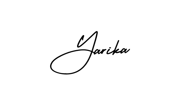 Similarly AmerikaSignatureDemo-Regular is the best handwritten signature design. Signature creator online .You can use it as an online autograph creator for name Yarika. Yarika signature style 3 images and pictures png