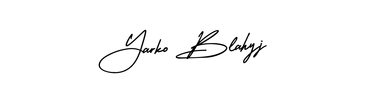 Also You can easily find your signature by using the search form. We will create Yarko Blahyj name handwritten signature images for you free of cost using AmerikaSignatureDemo-Regular sign style. Yarko Blahyj signature style 3 images and pictures png