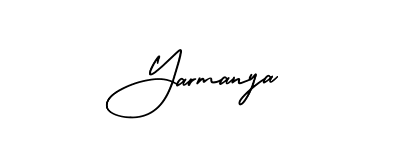 How to make Yarmanya name signature. Use AmerikaSignatureDemo-Regular style for creating short signs online. This is the latest handwritten sign. Yarmanya signature style 3 images and pictures png