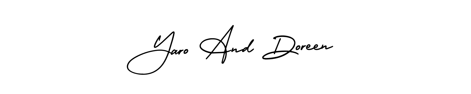 Use a signature maker to create a handwritten signature online. With this signature software, you can design (AmerikaSignatureDemo-Regular) your own signature for name Yaro And Doreen. Yaro And Doreen signature style 3 images and pictures png