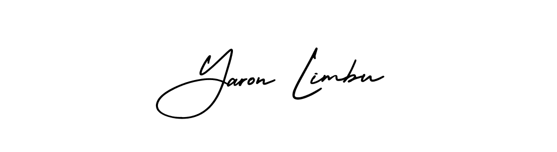 How to Draw Yaron Limbu signature style? AmerikaSignatureDemo-Regular is a latest design signature styles for name Yaron Limbu. Yaron Limbu signature style 3 images and pictures png