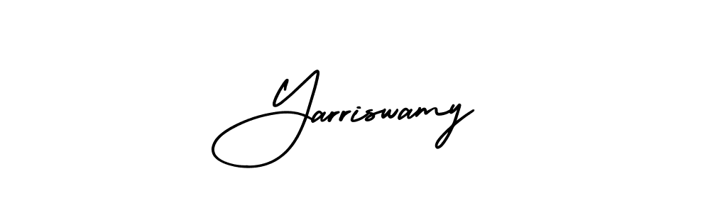 The best way (AmerikaSignatureDemo-Regular) to make a short signature is to pick only two or three words in your name. The name Yarriswamy include a total of six letters. For converting this name. Yarriswamy signature style 3 images and pictures png