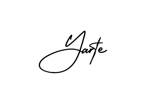 Design your own signature with our free online signature maker. With this signature software, you can create a handwritten (AmerikaSignatureDemo-Regular) signature for name Yarte. Yarte signature style 3 images and pictures png