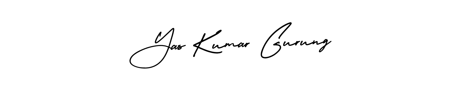 How to make Yas Kumar Gurung name signature. Use AmerikaSignatureDemo-Regular style for creating short signs online. This is the latest handwritten sign. Yas Kumar Gurung signature style 3 images and pictures png