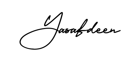 The AmerikaSignatureDemo-Regular typeface gives name Yasafdeen a refined look. Suitable for certificates, diplomas, and official verification. Yasafdeen signature style 3 images and pictures png