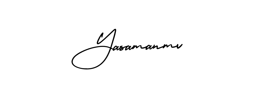 if you are searching for the best signature style for your name Yasamanmv. so please give up your signature search. here we have designed multiple signature styles  using AmerikaSignatureDemo-Regular. Yasamanmv signature style 3 images and pictures png