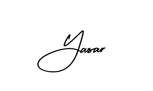 Use a signature maker to create a handwritten signature online. With this signature software, you can design (AmerikaSignatureDemo-Regular) your own signature for name Yasar. Yasar signature style 3 images and pictures png