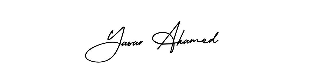 How to make Yasar Ahamed name signature. Use AmerikaSignatureDemo-Regular style for creating short signs online. This is the latest handwritten sign. Yasar Ahamed signature style 3 images and pictures png