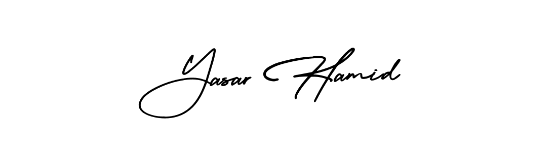 Yasar Hamid stylish signature style. Best Handwritten Sign (AmerikaSignatureDemo-Regular) for my name. Handwritten Signature Collection Ideas for my name Yasar Hamid. Yasar Hamid signature style 3 images and pictures png