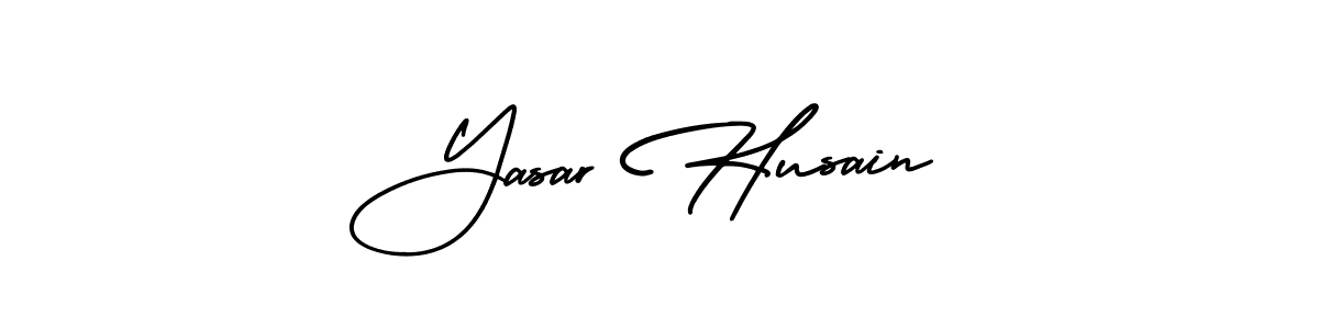 Similarly AmerikaSignatureDemo-Regular is the best handwritten signature design. Signature creator online .You can use it as an online autograph creator for name Yasar Husain. Yasar Husain signature style 3 images and pictures png