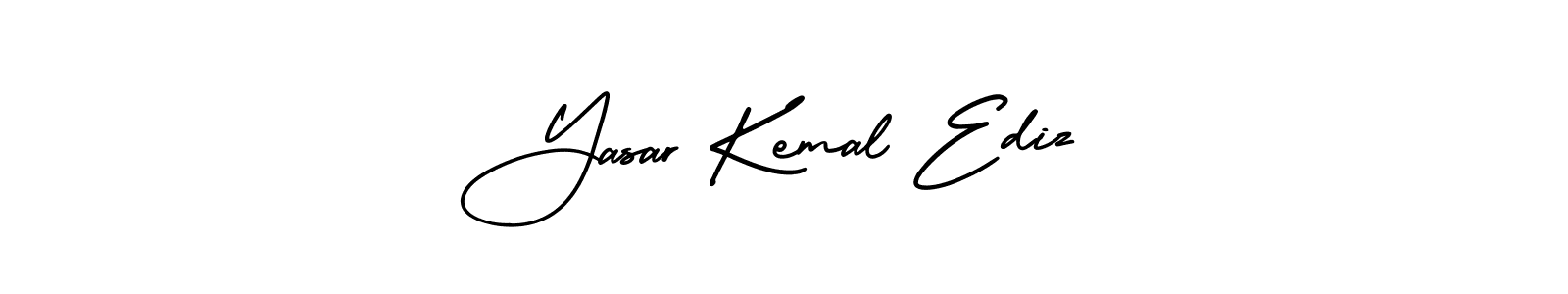 The best way (AmerikaSignatureDemo-Regular) to make a short signature is to pick only two or three words in your name. The name Yasar Kemal Ediz include a total of six letters. For converting this name. Yasar Kemal Ediz signature style 3 images and pictures png