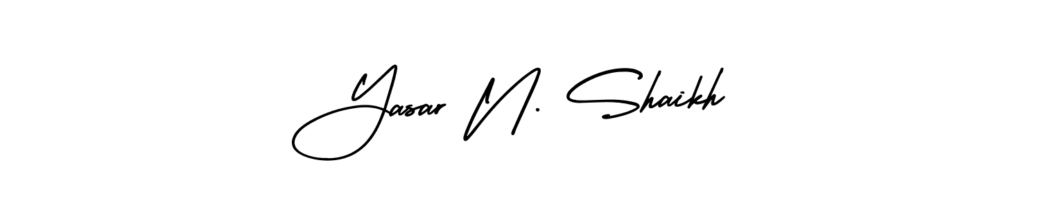 AmerikaSignatureDemo-Regular is a professional signature style that is perfect for those who want to add a touch of class to their signature. It is also a great choice for those who want to make their signature more unique. Get Yasar N. Shaikh name to fancy signature for free. Yasar N. Shaikh signature style 3 images and pictures png