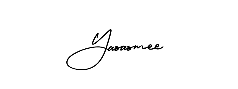 How to make Yasasmee name signature. Use AmerikaSignatureDemo-Regular style for creating short signs online. This is the latest handwritten sign. Yasasmee signature style 3 images and pictures png