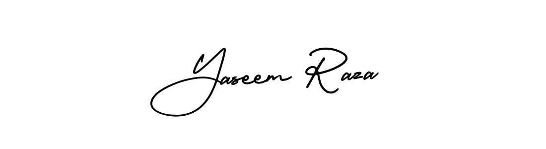 How to make Yaseem Raza name signature. Use AmerikaSignatureDemo-Regular style for creating short signs online. This is the latest handwritten sign. Yaseem Raza signature style 3 images and pictures png