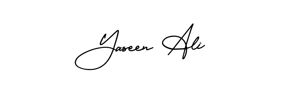 Similarly AmerikaSignatureDemo-Regular is the best handwritten signature design. Signature creator online .You can use it as an online autograph creator for name Yaseen Ali. Yaseen Ali signature style 3 images and pictures png