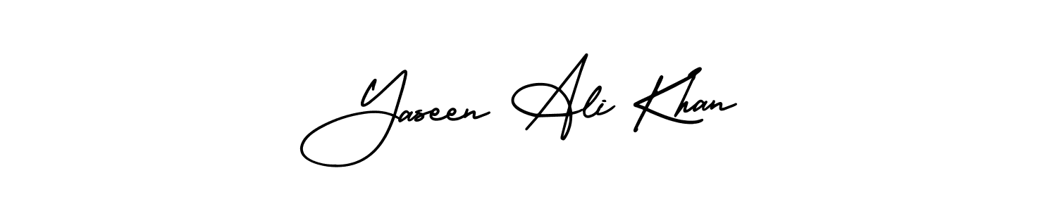if you are searching for the best signature style for your name Yaseen Ali Khan. so please give up your signature search. here we have designed multiple signature styles  using AmerikaSignatureDemo-Regular. Yaseen Ali Khan signature style 3 images and pictures png