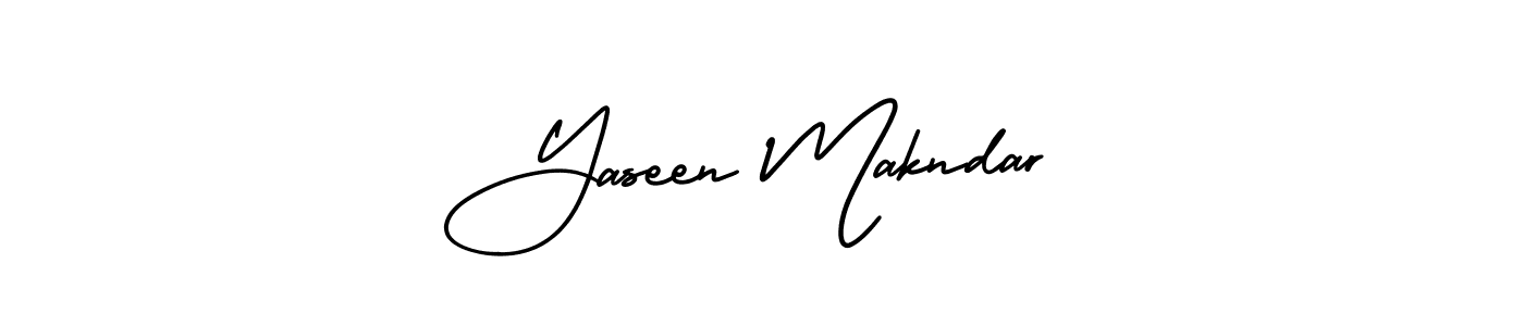 It looks lik you need a new signature style for name Yaseen Makndar. Design unique handwritten (AmerikaSignatureDemo-Regular) signature with our free signature maker in just a few clicks. Yaseen Makndar signature style 3 images and pictures png