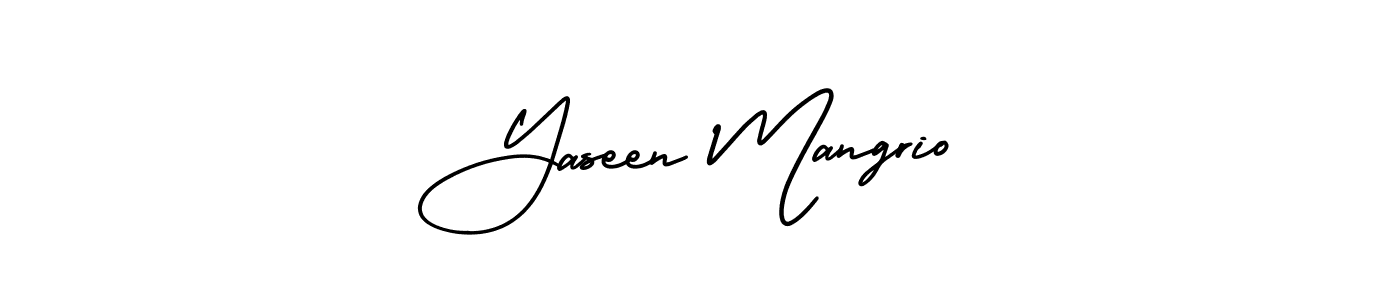 Make a beautiful signature design for name Yaseen Mangrio. With this signature (AmerikaSignatureDemo-Regular) style, you can create a handwritten signature for free. Yaseen Mangrio signature style 3 images and pictures png