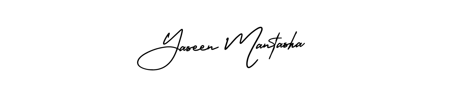 Make a beautiful signature design for name Yaseen Mantasha. With this signature (AmerikaSignatureDemo-Regular) style, you can create a handwritten signature for free. Yaseen Mantasha signature style 3 images and pictures png