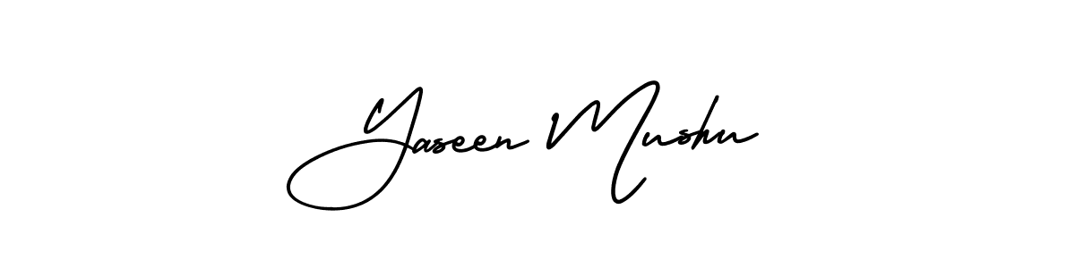 Use a signature maker to create a handwritten signature online. With this signature software, you can design (AmerikaSignatureDemo-Regular) your own signature for name Yaseen Mushu. Yaseen Mushu signature style 3 images and pictures png