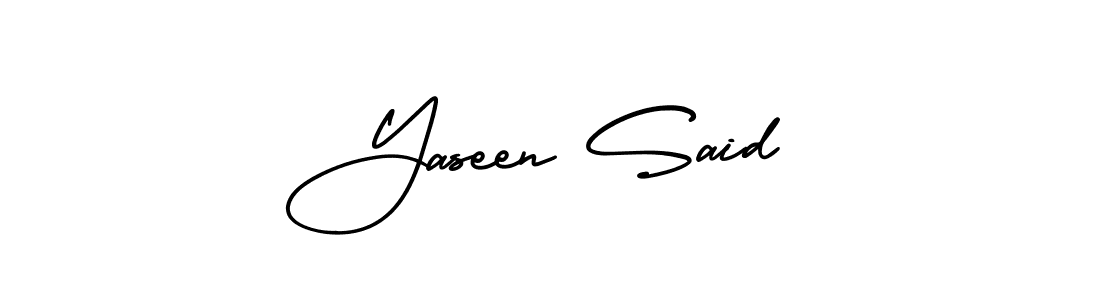 Create a beautiful signature design for name Yaseen Said. With this signature (AmerikaSignatureDemo-Regular) fonts, you can make a handwritten signature for free. Yaseen Said signature style 3 images and pictures png