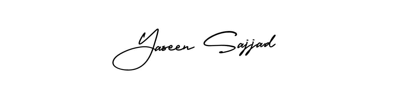 How to make Yaseen Sajjad signature? AmerikaSignatureDemo-Regular is a professional autograph style. Create handwritten signature for Yaseen Sajjad name. Yaseen Sajjad signature style 3 images and pictures png