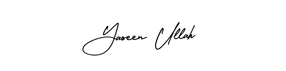 How to Draw Yaseen Ullah signature style? AmerikaSignatureDemo-Regular is a latest design signature styles for name Yaseen Ullah. Yaseen Ullah signature style 3 images and pictures png