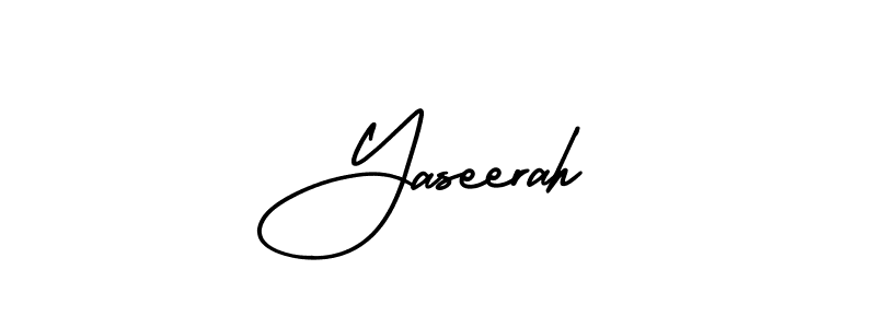 Similarly AmerikaSignatureDemo-Regular is the best handwritten signature design. Signature creator online .You can use it as an online autograph creator for name Yaseerah. Yaseerah signature style 3 images and pictures png