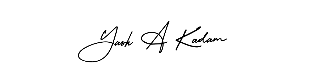 This is the best signature style for the Yash A Kadam name. Also you like these signature font (AmerikaSignatureDemo-Regular). Mix name signature. Yash A Kadam signature style 3 images and pictures png