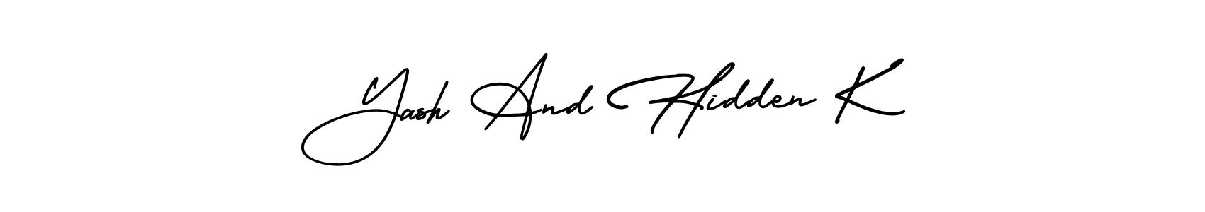 Yash And Hidden K stylish signature style. Best Handwritten Sign (AmerikaSignatureDemo-Regular) for my name. Handwritten Signature Collection Ideas for my name Yash And Hidden K. Yash And Hidden K signature style 3 images and pictures png