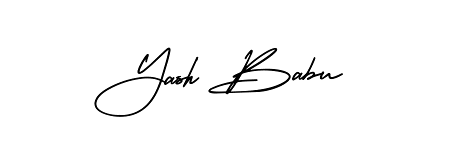 The best way (AmerikaSignatureDemo-Regular) to make a short signature is to pick only two or three words in your name. The name Yash Babu include a total of six letters. For converting this name. Yash Babu signature style 3 images and pictures png