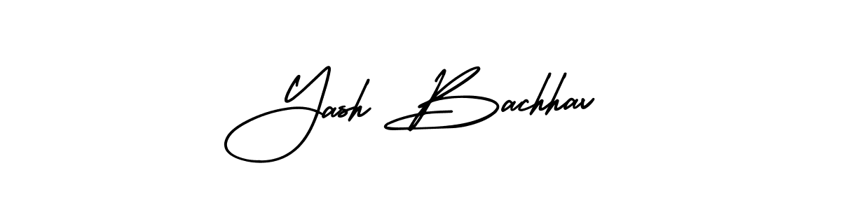 You should practise on your own different ways (AmerikaSignatureDemo-Regular) to write your name (Yash Bachhav) in signature. don't let someone else do it for you. Yash Bachhav signature style 3 images and pictures png