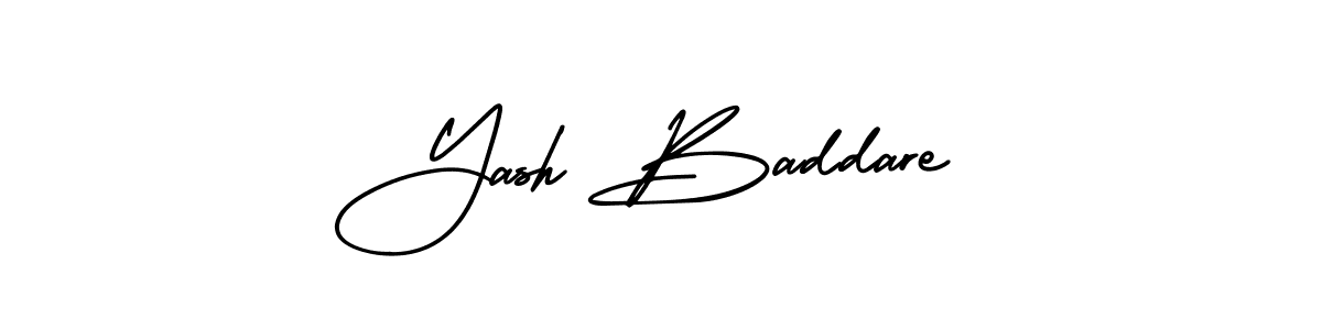 You should practise on your own different ways (AmerikaSignatureDemo-Regular) to write your name (Yash Baddare) in signature. don't let someone else do it for you. Yash Baddare signature style 3 images and pictures png