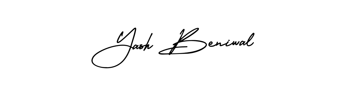 Make a short Yash Beniwal signature style. Manage your documents anywhere anytime using AmerikaSignatureDemo-Regular. Create and add eSignatures, submit forms, share and send files easily. Yash Beniwal signature style 3 images and pictures png