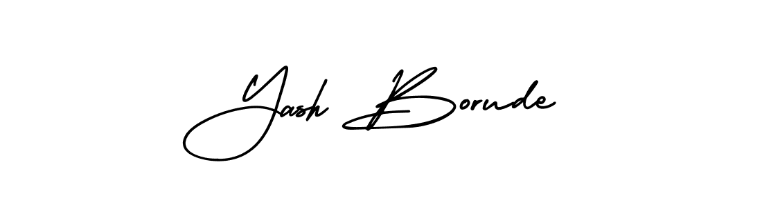 Make a beautiful signature design for name Yash Borude. Use this online signature maker to create a handwritten signature for free. Yash Borude signature style 3 images and pictures png